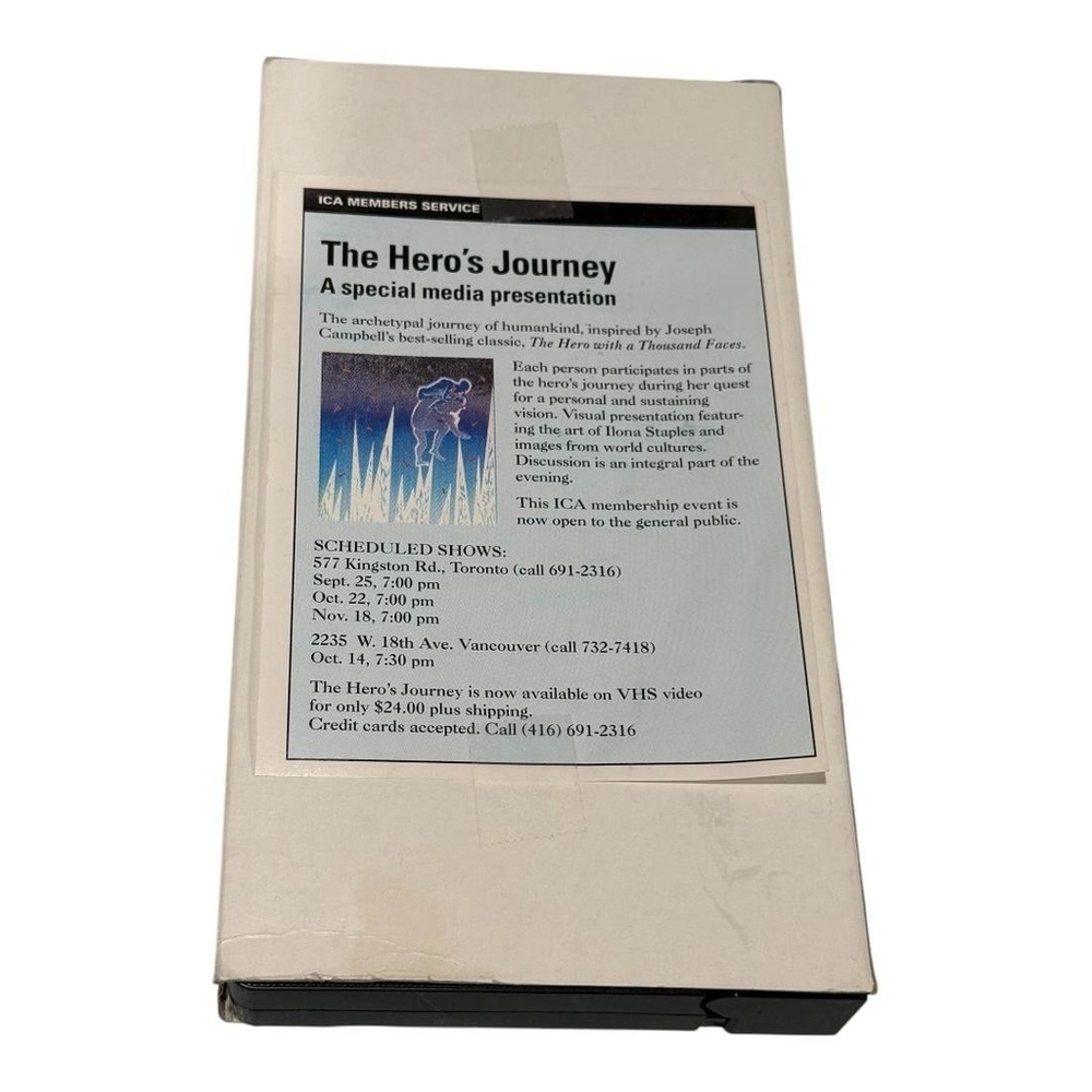 Vintage The Hero's Journey VHS 1991 ICA Canada Edges Mag Joseph Campbell 27m